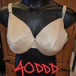 Women's Beige Full Coverage Bra 40 DDD